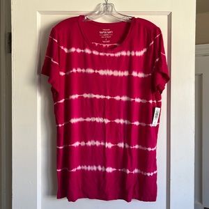 Torrid Pink and White Super Soft Knit Tee